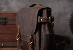 Handmade leather mens Briefcases Messenger bags Vintage Laptop Briefcases Business Briefcases