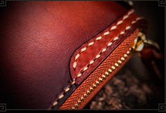Handmade Leather Tibetan Mens Biker Chain Wallets Cool Long Chain Wallets for Men