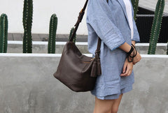 Vintage LEATHER WOMEN Bucket Shoulder Purse SHOULDER BAG Purse FOR WOMEN