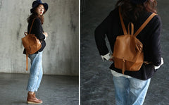 Vintage LEATHER WOMEN Backpack School Backpacks Travel Backpack FOR WOMEN