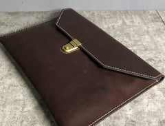 Genuine Leather Mens Clutch Cool Slim Wallet Zipper Clutch Wristlet Wallet for Men