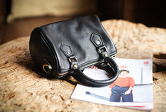Genuine Leather Handbag Boston Bag Crossbody Bag Shoulder Bag Purse For Women - EverHandmade