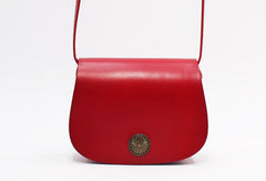 Handmade Leather Round Bag Crossbody Bag Shoulder Bag Purse for Women Leather Bag - EverHandmade