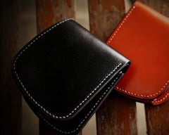 Handmade Leather Bifold Mens Small Wallet Cool Slim Wallet billfold Wallet for Men