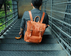 Cool Brown Mens Leather Backpack Cool Travel Backpacks School Backpacks for men