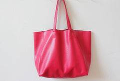 Handmade Vintage Leather Oversize Tote Bag Shoulder Bag Handbag For Women - EverHandmade