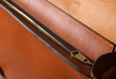 Handmade leather mens Briefcase business Briefcase Shoulder Bag Laptop Briefcase - EverHandmade