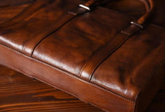 Vintage Cool leather mens Briefcase Business Briefcase laptop Briefcases for Men - EverHandmade