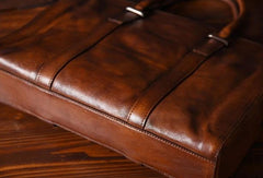 Vintage Cool leather mens Briefcase Business Briefcase laptop Briefcases for Men