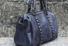 Handmade Leather Handbag Doctor Bag Purse Crossbody Shoulder Bag for Girl Women Lady
