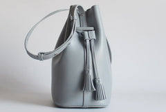 Genuine Leather Bucket Bag Purse Bag Shoulder Bag for Women Leather Crossbody Bag - EverHandmade