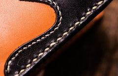 Handmade Leather Trucker Bag Mens billfold Wallet Cool Chain Wallet Small Biker Wallet for Men