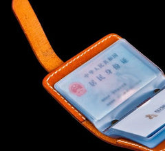 Handmade Leather Mens Cool billfold Wallet Card Holder Small Card Small Wallets for Men