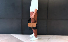 Handmade Cool Leather Mens Small Messengers Bag Shoulder Bags for Men