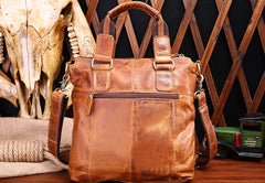 Leather Mens Vintage Briefcase Business Bag Work Bag For Men