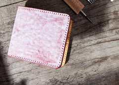 Handmade Vintage Leather Mens Small Wallet Bifold billfold Wallet for Men
