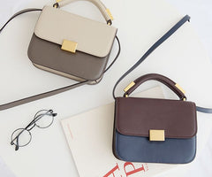 Stylish Leather Womens Small Handbag Work Purse Shoulder Bag for Women