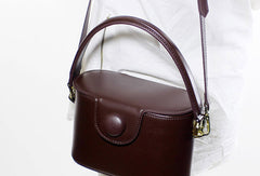 Genuine Leather Doctor Bag Bucket Bag Handbag Shoulder Bag for Women Leather Crossbody Bag - EverHandmade