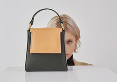 Stylish Leather Dark Green Womens Handbag Crossbody Bag Purse Shoulder Bag for Women