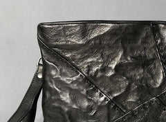 Handmade Leather Mens Clutch Cool Slim Wallet Zipper Clutch Wristlet Wallet for Men