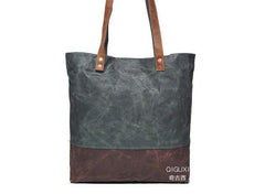 Mens Waxed Canvas Tote Bag Canvas Shopper Bags Canvas Shoulder Bags for Men