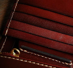 Handmade Leather Mens billfold Wallet Cool Slim Wallet Biker Wallet for Men