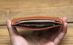Cute LEATHER Womens Brown Small Wallet Leather Card Wallet FOR Women