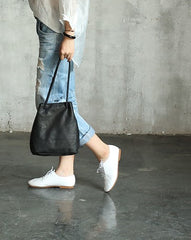 Vintage WOMENs LEATHER Bucket Purse Bucket Shoulder Purse FOR WOMEN