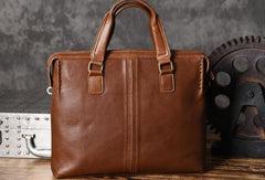 Vintage leather mens Briefcase vintage work bag business bag laptop bag for men