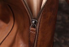 Vintage Leather Mens Briefcases Work Bag Business Bags for men
