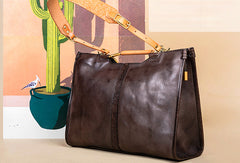 Handmade Genuine Leather Handbag Bag Shoulder Bag Shopper Bag Purse For Women
