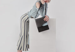 Stylish Leather White Black Womens Shoulder Bag Crossbody Bag Purse for Women