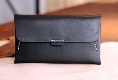 Handmade leather detachable clutch purse long wallet purse clutch women - EverHandmade