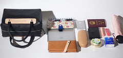 Handmade Leather Black Womens Handbag Fashion Shoulder Bag for Women