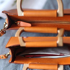 Circle Handle Bag Wooden Round Shaped Purses - Annie Jewel
