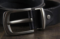 Genuine Leather Punk Rock Biker Trucker Mens Belt Men Black Coffee Belt for Men