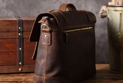 Handmade Cool leather mens Briefcases vintage laptop Briefcase Business Briefcase - EverHandmade