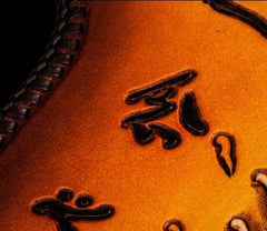 Handmade Leather Tooled Buddha&Demon Mens Chain Long Biker Wallet Cool Leather Wallet With Chain Wallets for Men