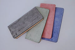Handmade LEATHER Womens Long Wallet Leather Bifold Long Wallet FOR Women