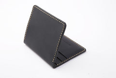 Handmade Leather Mens Slim License Wallet Front Pocket Wallet Slim Card Wallet for Men