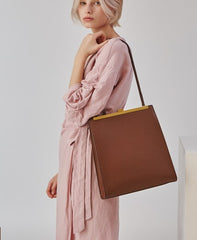 Stylish Leather Brown Womens Shoulder Bag Crossbody Bag Purse for Women