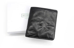 Leather Mens Front Pocket Wallet Small Wallet Slim Wallet billfold Card Wallet for Men