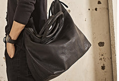 Black Fashion Leather Handbag Work Bag Shoulder Bag Purse For Women