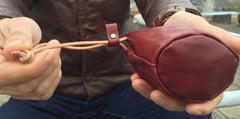 Handmade Leather Mens Women Key Cool Change Wallet Coin Pouch for Men