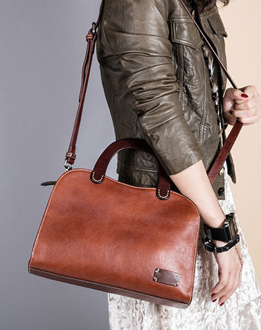 Genuine Leather Handmade Handbag Bag Shoulder Bag Purse For Women - EverHandmade