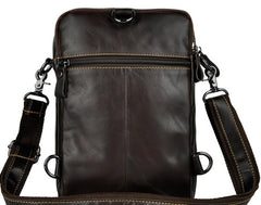 Mens Leather Side Bag Belt Pouch Holster Sling Bag Belt Case Waist Pouch for Men