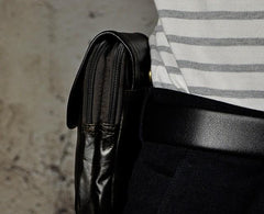 Small Mens Leather Belt Pouch Side Bag Holster Belt Case Waist Pouch for Men