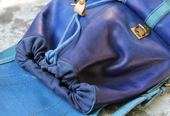 Handmade Leather backpack bag shoulder bag for women leather purse