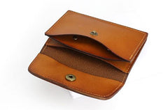 Leather Mens Card Wallet Front Pocket Wallet Small Slim Wallets Change Wallets for Men