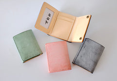 Handmade LEATHER Womens Trifold Small Wallet Leather Small Wallet FOR Women